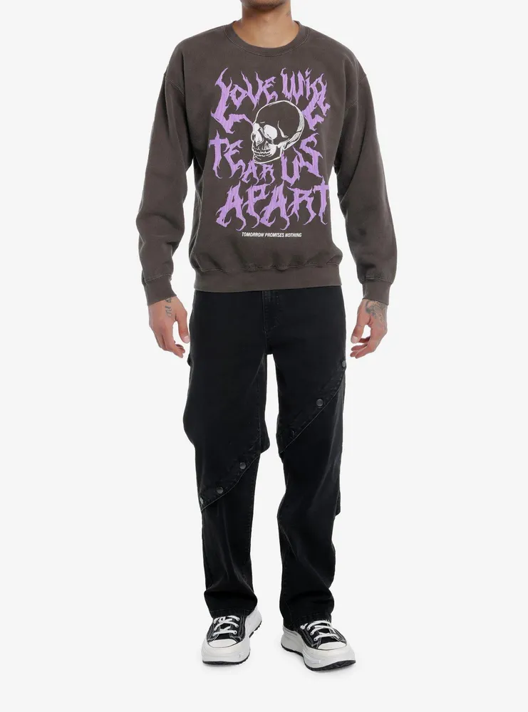 Social Collision® Tomorrow Promises Nothing Skull Sweatshirt