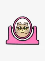 Cat Mirror Spinning Enamel Pin