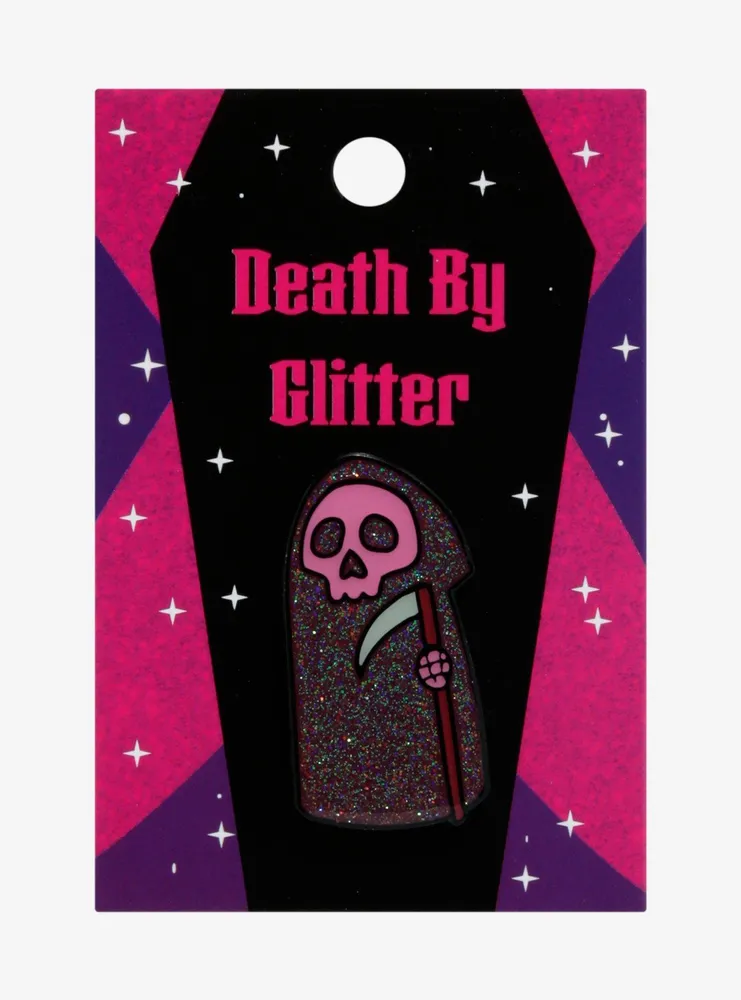 Glitter Grim Reaper Enamel Pin