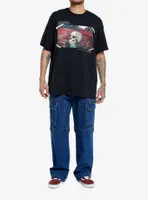 Social Collision® Van Gogh's Skull With Flowers Oversized T-Shirt