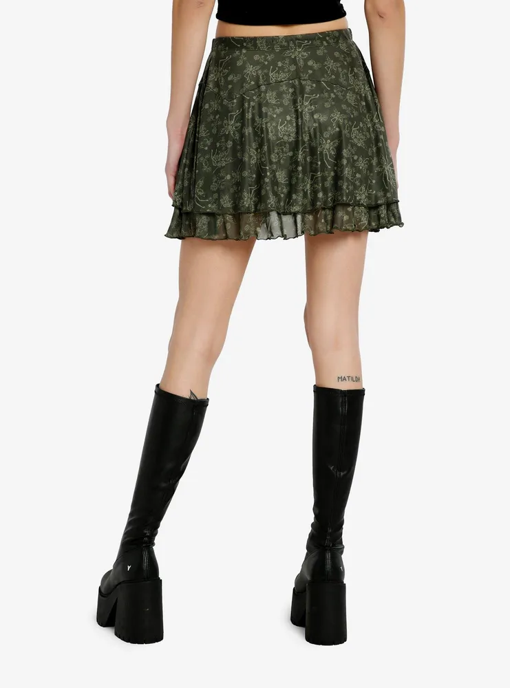 Thorn & Fable Skeleton Fairy Ruffle Mini Skirt