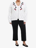 Her Universe Disney Mickey Mouse Cherry Knit Girls Cardigan Plus
