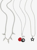 Social Collision® Spike Cherry 8 Ball Necklace Set