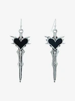 Social Collision® Heart Sword Drop Earrings