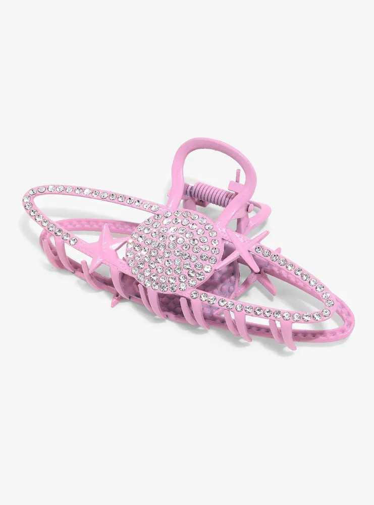Social Collision® Pink Bling Planet Claw Hair Clip