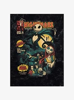 Disney The Nightmare Before Christmas Jack Skellington King of Halloween Comic Cover Mineral Wash T-Shirt