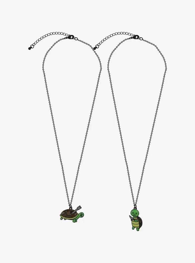 Turtles With Weapons Best Friend Necklace Set