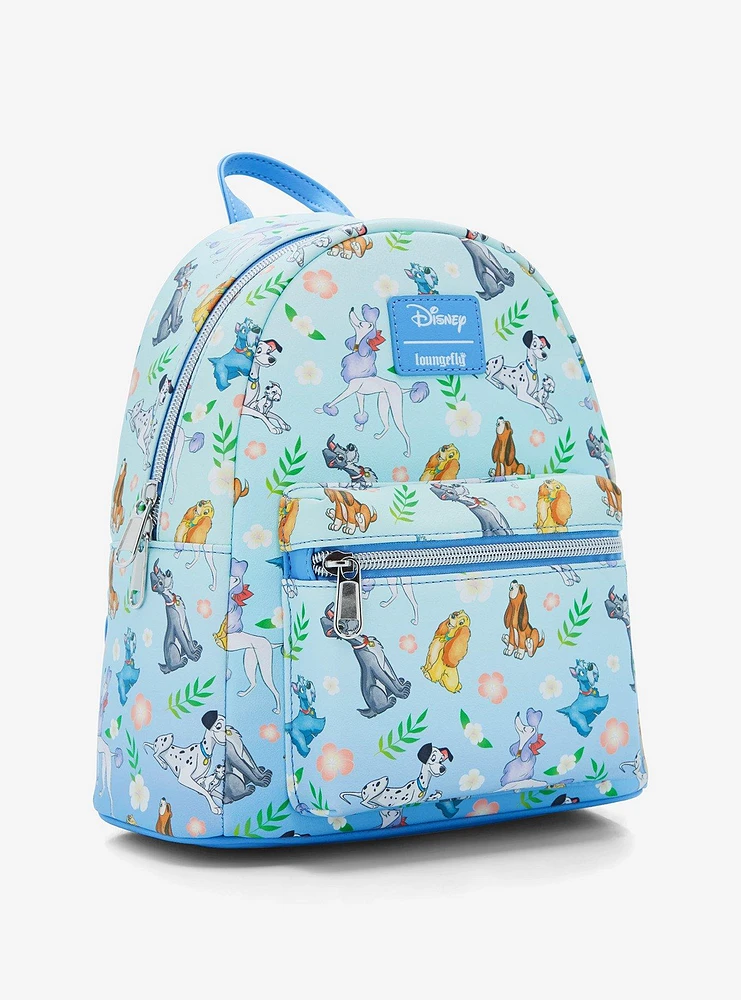Loungefly Disney Dogs Floral Mini Backpack