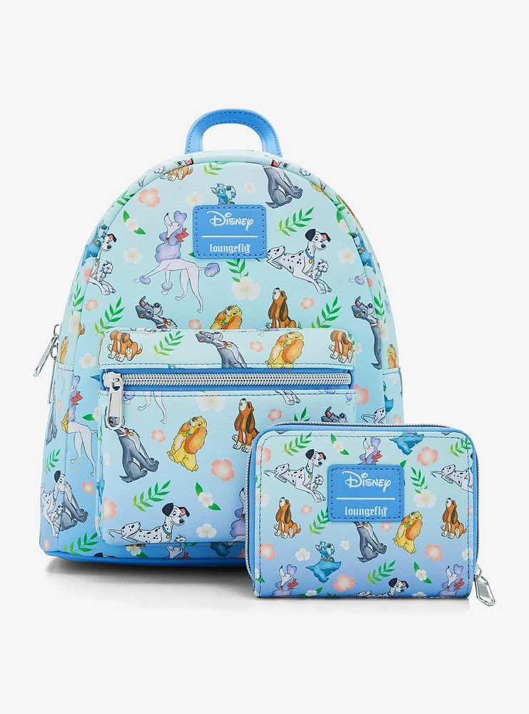 Loungefly Disney Dogs Floral Mini Backpack