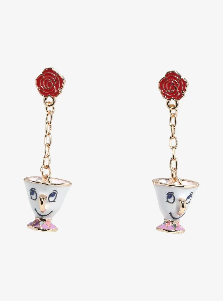 Disney Beauty And The Beast Chip Figural Earrings