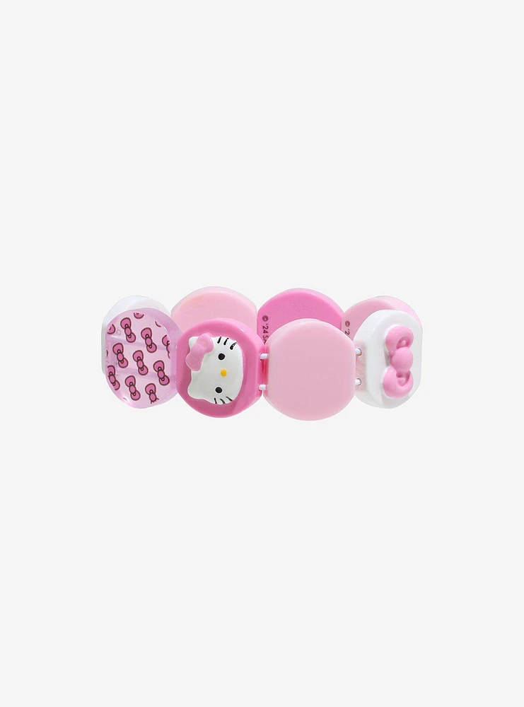 Hello Kitty Pink & White Icons Bead Bracelet