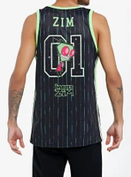 Invader Zim Irk Stripe Basketball Jersey