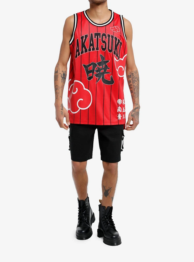 Naruto Shippuden Akatsuki Striped Basketball Jersey Tank Top