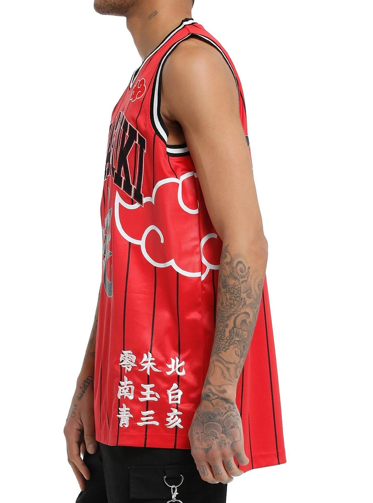 Naruto Shippuden Akatsuki Striped Basketball Jersey Tank Top