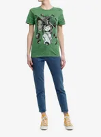 Coraline The Beldam Green Wash Boyfriend Fit Girls T-Shirt