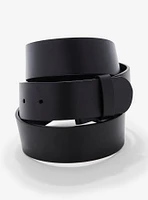 Black Faux Leather Belt Without Buckle