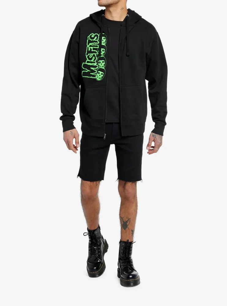 Misfits Green Fiend Skull Hoodie