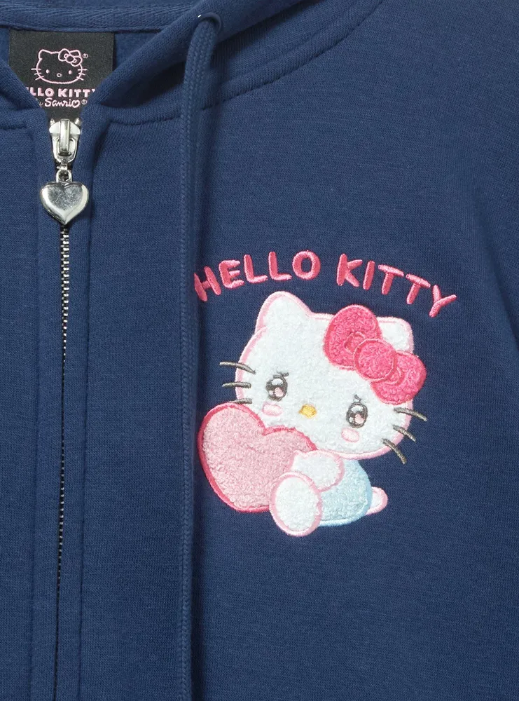 Sanrio Hello Kitty Emo Kyun Women's Plus Zip Hoodie - BoxLunch Exclusive