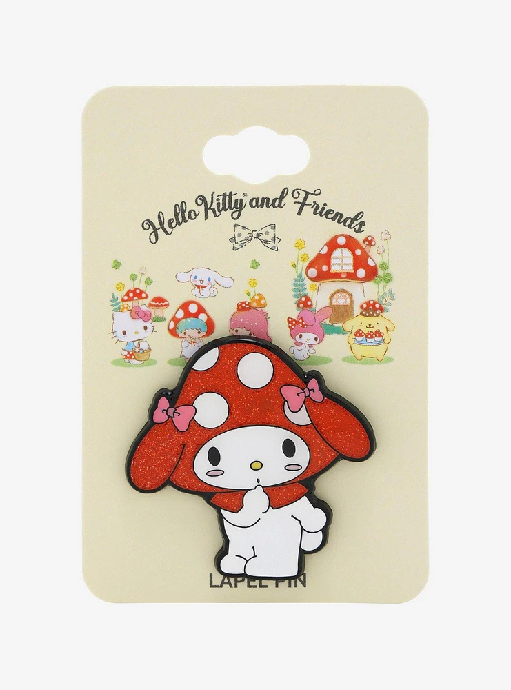 My Melody Mushroom Glitter Enamel Pin