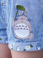 Her Universe Studio Ghibli My Neighbor Totoro Spring Elastic High-Waisted Denim Shorts