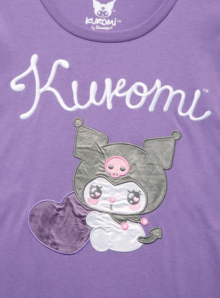 Sanrio Kuromi Mesh Layered Long Sleeve Women's Plus T-Shirt — BoxLunch Exclusive