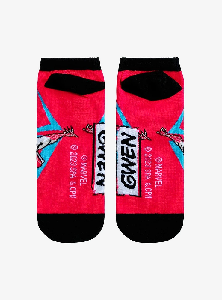 Marvel Spider-Man Spider Gwen Pink No-Show Socks