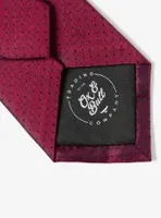 Red Pin Dot Silk Tie