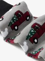 Disney Mickey Mouse Truck Grey Crew Socks