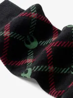 Star Wars Rebel Green Red Plaid Crew Socks