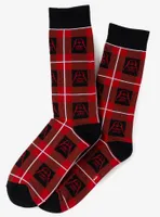 Star Wars Vader Plaid Black Crew Socks