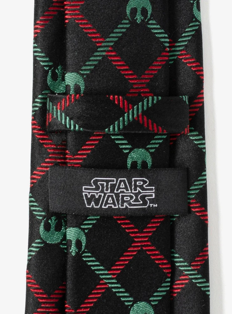 Star Wars Rebel Red Green Plaid Tie