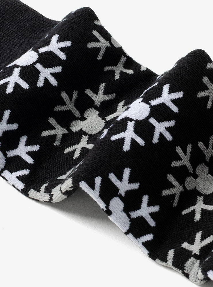 Disney Mickey Mouse Snow Black Crew Socks