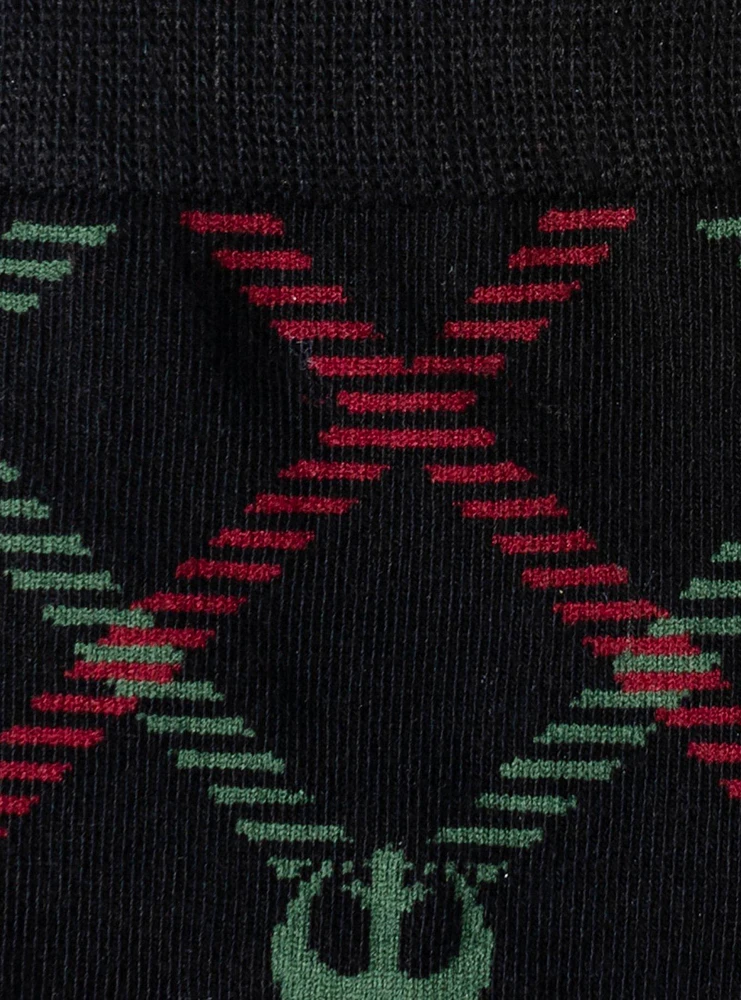 Star Wars Rebel Green Red Plaid Crew Socks