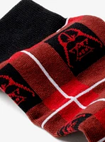 Star Wars Vader Plaid Black Crew Socks