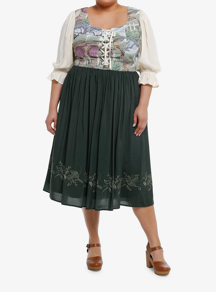 The Lord Of Rings Shire Hobbit Lace-Up Dress Plus
