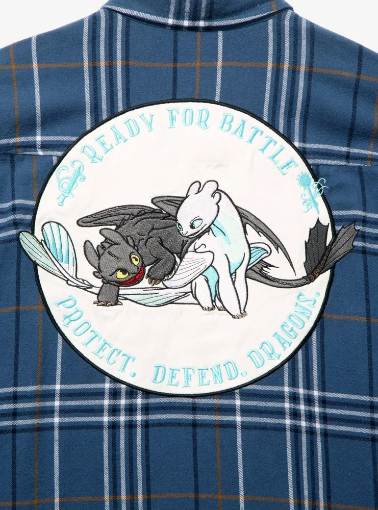 Dreamworks How to Train Your Dragon Toothless and Light Fury Flannel — BoxLunch Exclusive