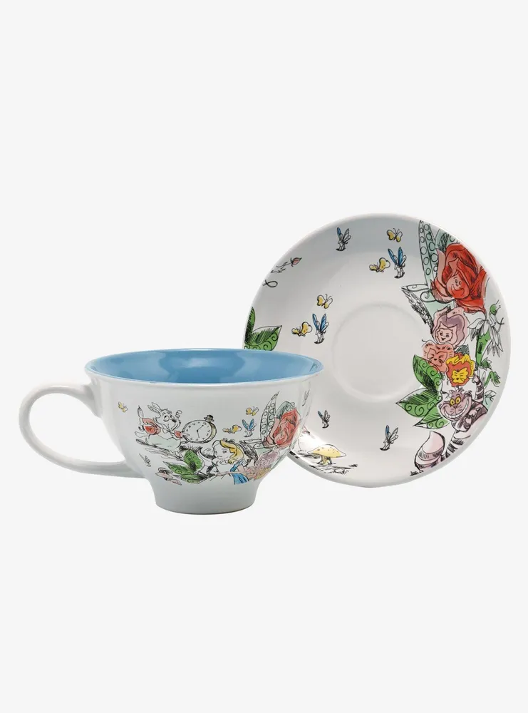 Disney Alice In Wonderland Sketch Teacup & Saucer Set