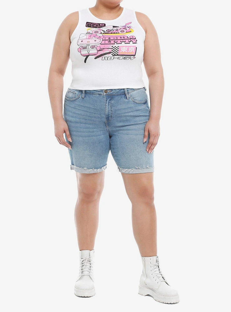 Hello Kitty Racer Girls Crop Tank Top Plus