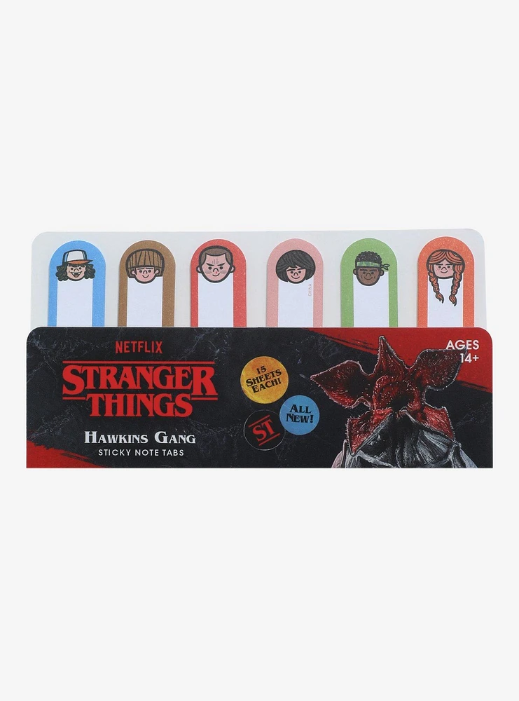 Stranger Things Hawkins Gang Sticky Tabs