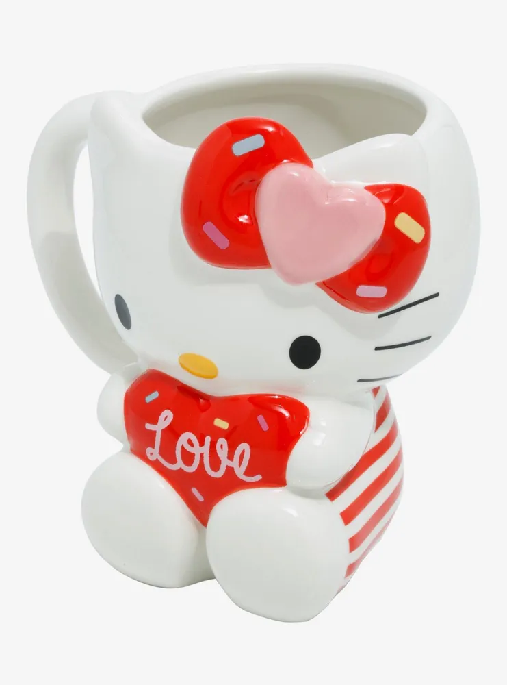 Hello Kitty Love Heart Figural Mug
