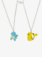 Pokemon Pikachu & Squirtle Best Friend Necklace Set