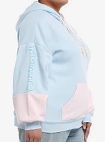 Cinnamoroll Balloons Color-Block Girls Oversized Hoodie Plus