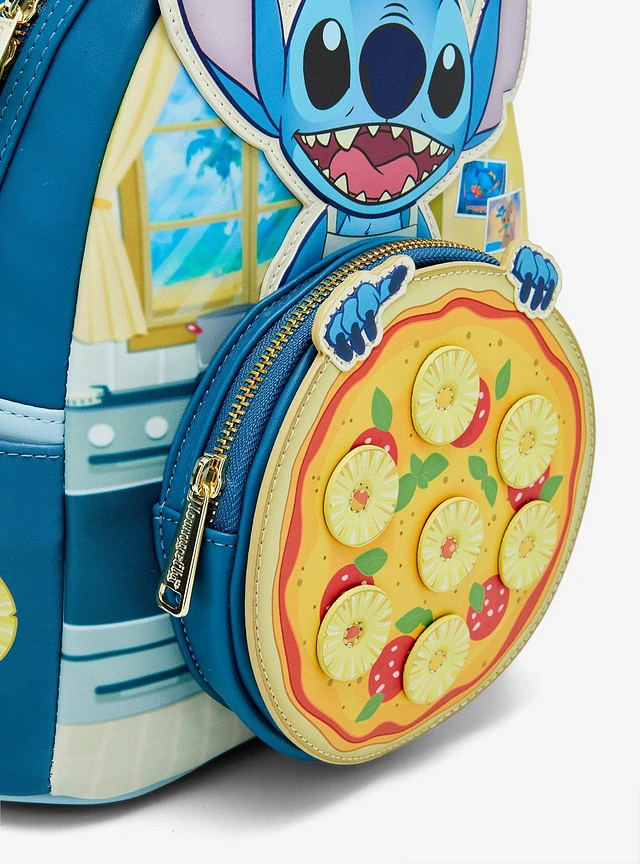 Loungefly Disney Lilo & Stitch Pineapple Pizza Mini Backpack Loungefly Disney Lilo & Stitch Pineapple Pizza Mini Backpack  main image 3