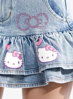 Hello Kitty Pink Heart Belt Denim Mini Skirt