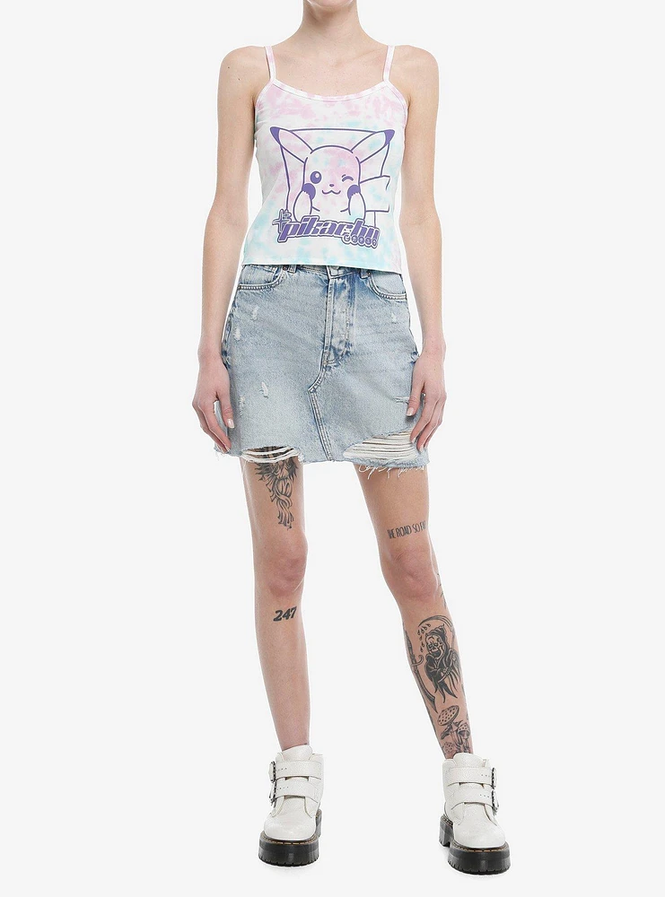 Pokemon Pikachu Pastel Tie-Dye Girls Cami