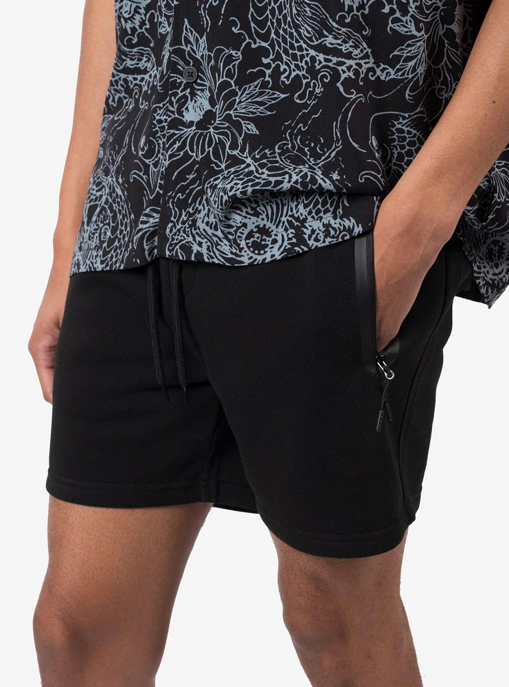 Heat Seal Zip Pocket 5" Inseam Short Black