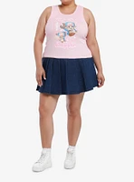 One Piece Chopper Pink Ribbed Girls Tank Top Plus