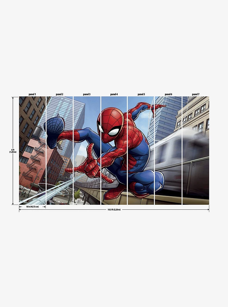 Marvel Spider-Man Blue Peel & Stick Wallpaper Mural