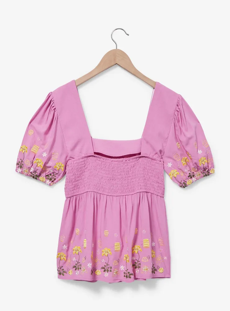 Disney Tangled Floral Lanterns Women's Smock Blouse - BoxLunch Exclusive