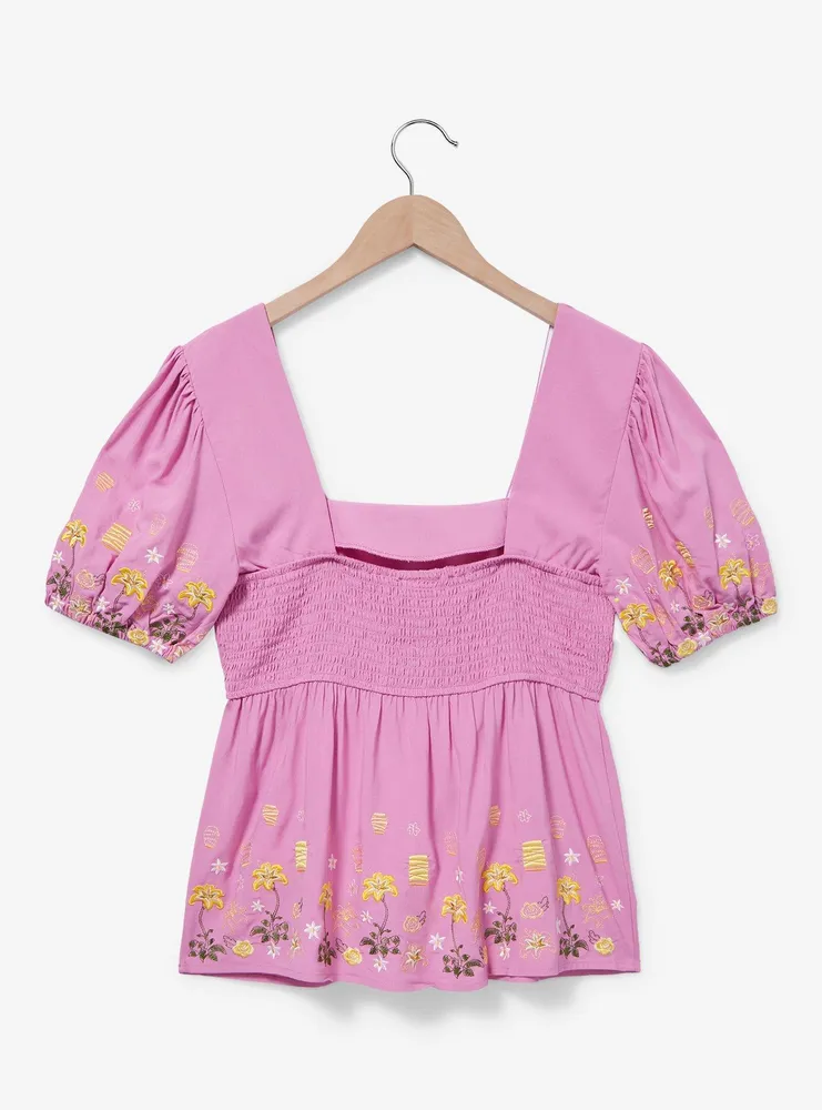 Disney Tangled Lanterns and Flowers Women's Plus Smock Top — BoxLunch Exclusive